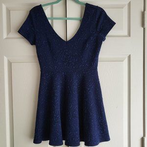 Blue Floral Mini Dress | Size M